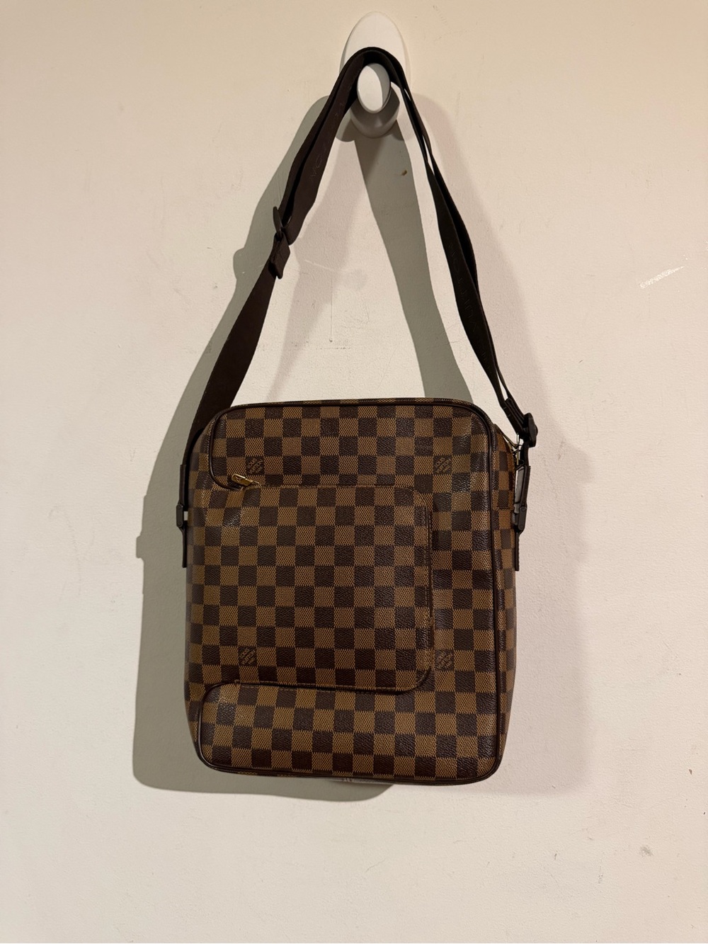 Louis Vuitton Brown Damier Ebene Checkered Crossbody Messenger Bag